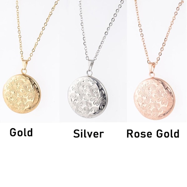 Kaulakoru Photo Image Locket GOLD - varastossa
