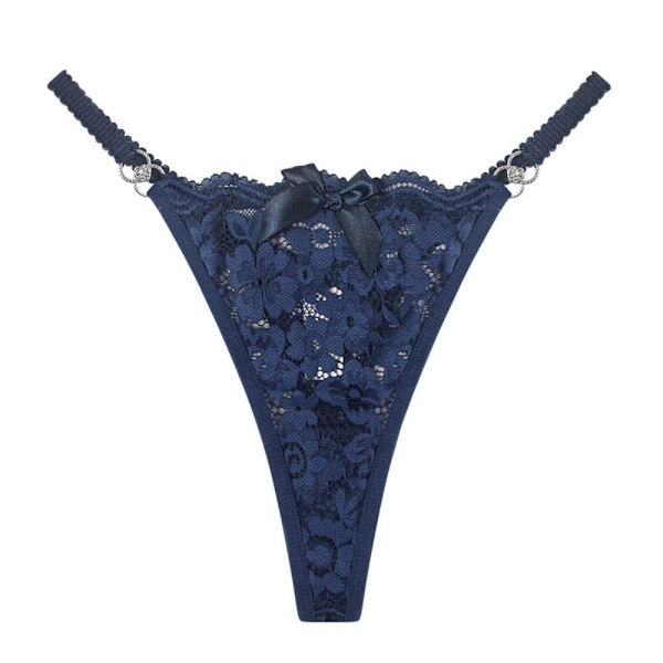 Stringtrosa Spets Trosor BLÅ - on stock Blue XS