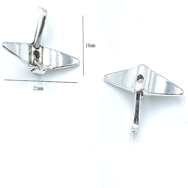40 st Papperskranform Legering Spacer Beads 3D Origami Crane - spot sales