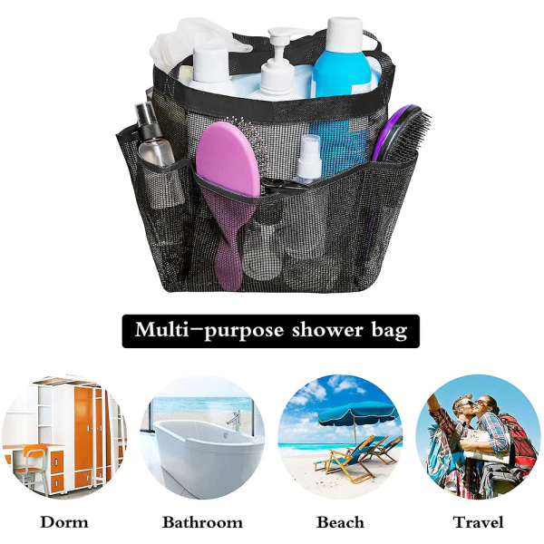 Mesh Dusch Caddy Portable för sovsal Tote Bag Toalettartiklar - high quality