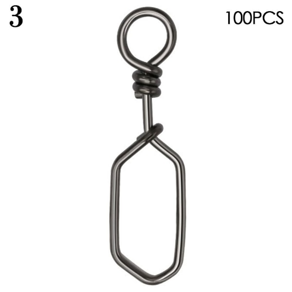 100 st Fishing Hängande Snap Barrel Swivel - on stock 3