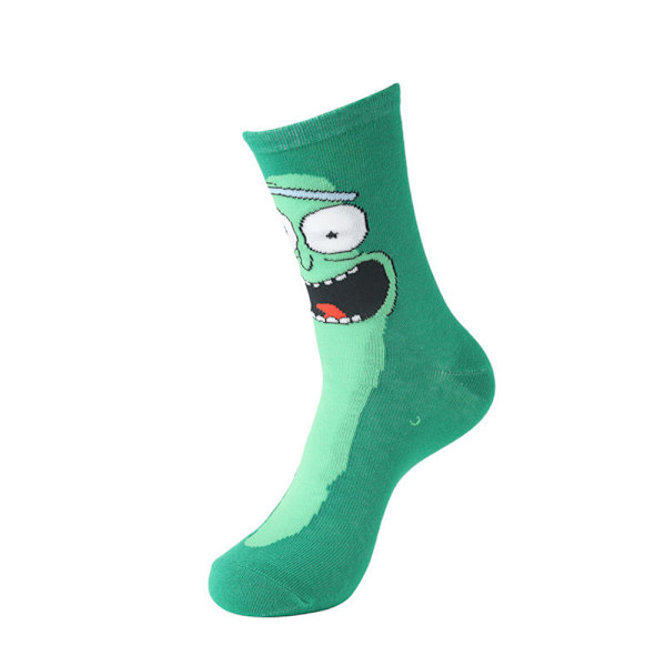 1 pari Rick and Morty Mr. Meeseeks kuviolliset miesten sukat - hirsi E