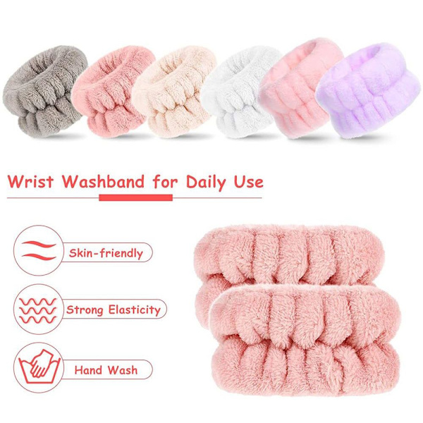 Face Wash Armband Spa Handledstvättband ROSA - high quality Pink