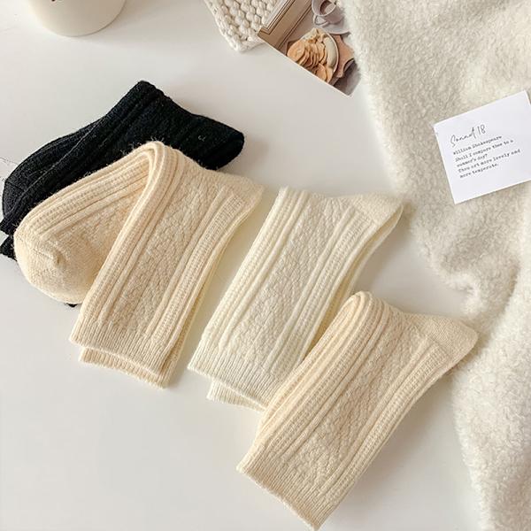 Nya vinterstrumpor Dam Cashmere Wool Tjocka Varma Damstrumpor S - on stock Beige