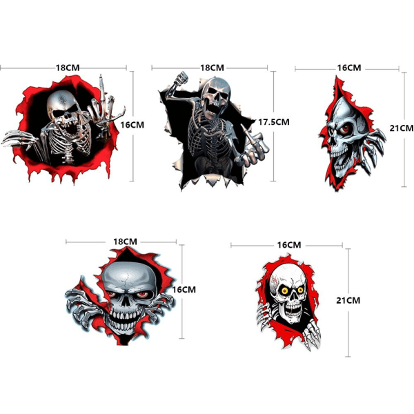 3D Skeleton Skull palotarrat palokappaleet naarmuilla - spot-myynti B