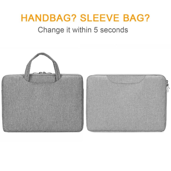 11 13 14 15,6 tommer håndtaske til bærbar computer LYSGRÅ 15-15,6 tommer - on stock Light Grey 15-15.6 inch