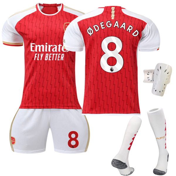 23-24 Ny Arsenal Hemma Fotbollsdräkter #8 Uniform Suit - spot försäljning Kids 16(90-100CM)