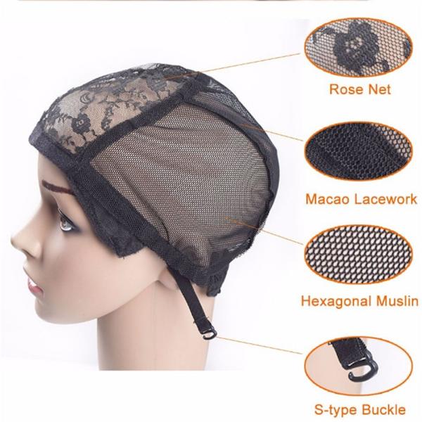 3kpl Wig Hair Net peruukkihattuja - varastossa M