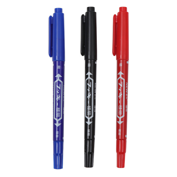 10 kpl/setti Twin Tip Pysyvät Art Markers Kynät Fine Point Water - spot-myynti Black