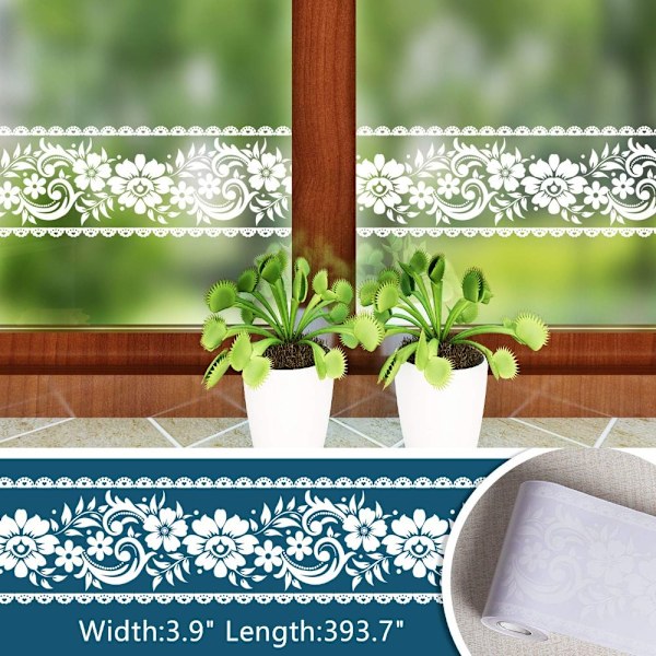 Bakgrund Border Transparent Window Sticker - on stock