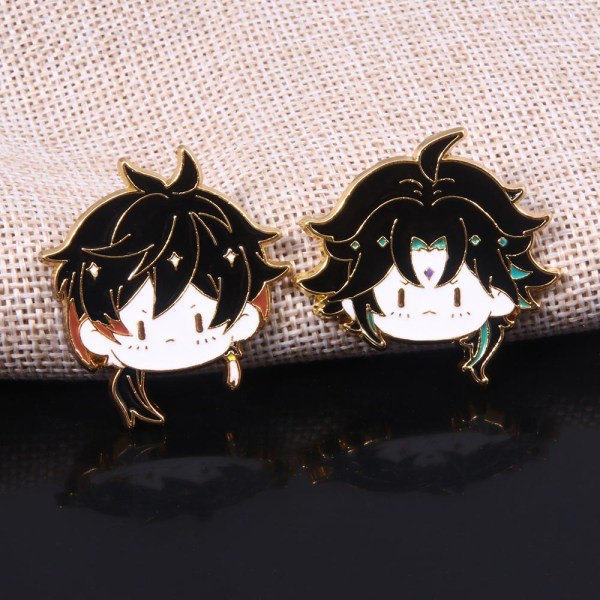 Genshin Impact Metal Badge förtjocka bröstnål figurnålar cosplay - on stock A