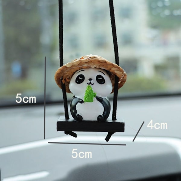 Panda Car Interior Ornament Car Rearview Mirror Pendulum - korkea laatu D