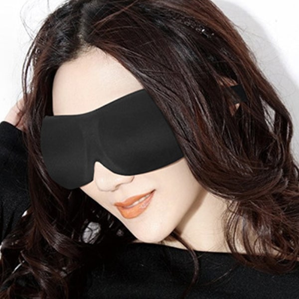 3D Eye Mask/Sleep Mask/Comfy Soft/Travel/Black - varastossa black 3pcs