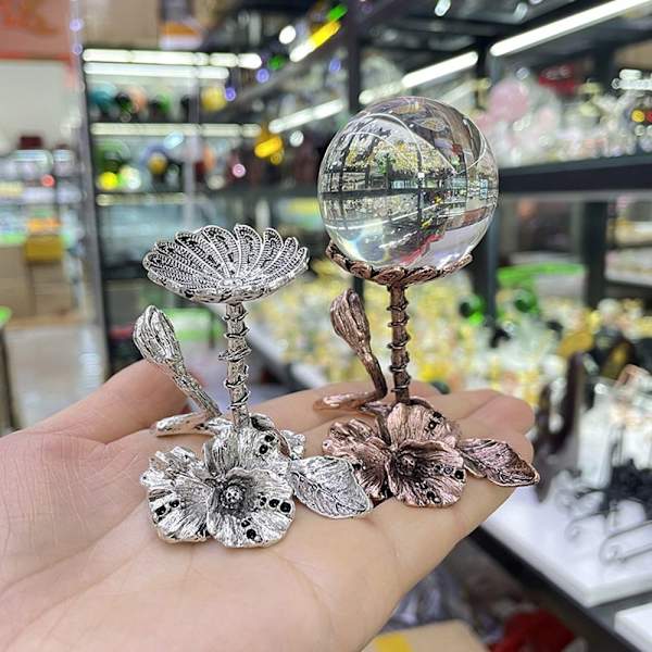 Kukkaesittelytelineen pidike Crystal Ball Base SILVER - varastossa Silver