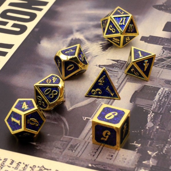 7st DND Metal Dice Set Game Dice - spot försäljning 09