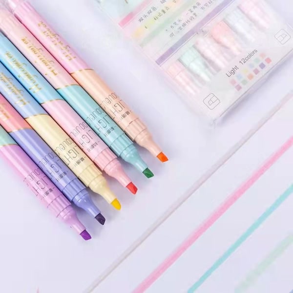 6kpl Highlighter Set Key Points Markers Värillinen kynä - spot-ale 6PCS/Set