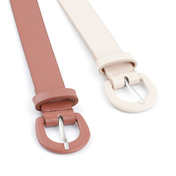 Läderbälte Hästskospänne Midjeband ROSA - on stock pink