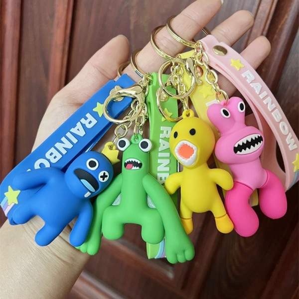 Roblox Rainbow Friends Duck Keychain Bag Pendant Kid Xmas Gifts - on stock green