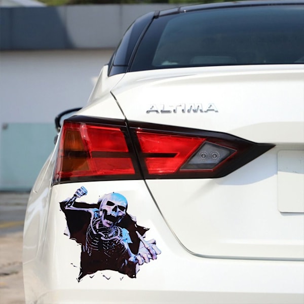 3D Skeleton Skull ar Stickers ar Body Scratches -tarrat - varastossa C