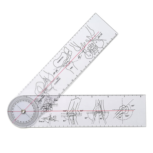 Moniviivainen Goniometer Protractor Ortopedian työkalu - varastossa 1pc