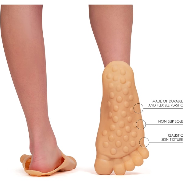 Funny Feet Tofflor-Jumbo Big Foot Realistiska kostymtillbehör - on stock
