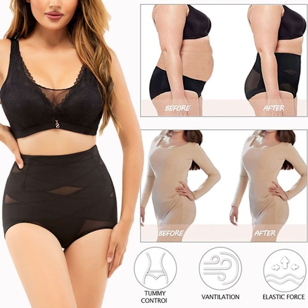 Midja Shapewear Body Shaper SVART M - high quality black M-M