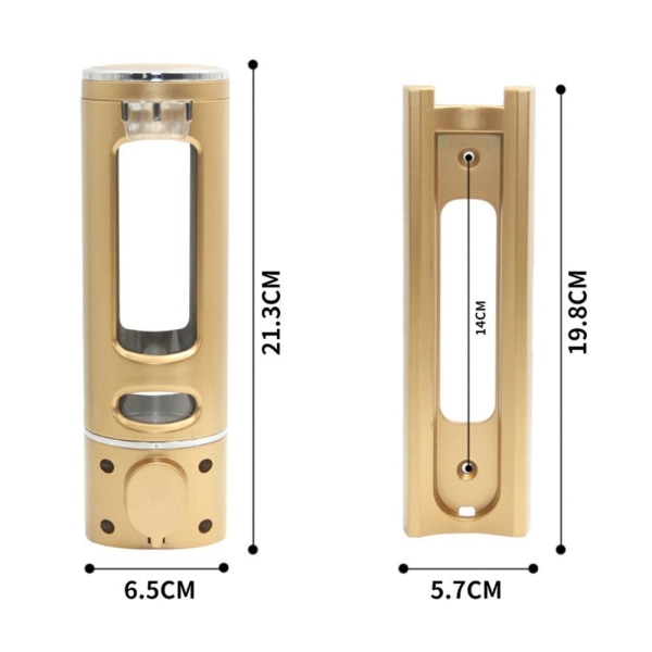 Badrum Väggmonterad Dusch Pump Dispenser Schampo Tvål Dispenser - on stock Gold