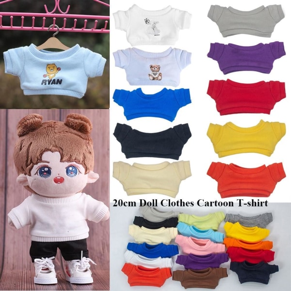20 cm T-paita nuken vaatteisiin Cartoon doll - varasto 4
