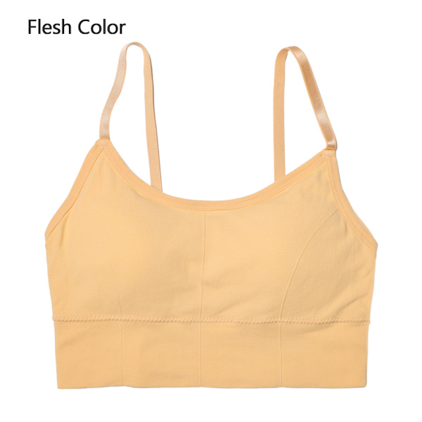 Flickstudent sömlös väst utan wire rem BH KÖTTFÄRG - high quality flesh Color