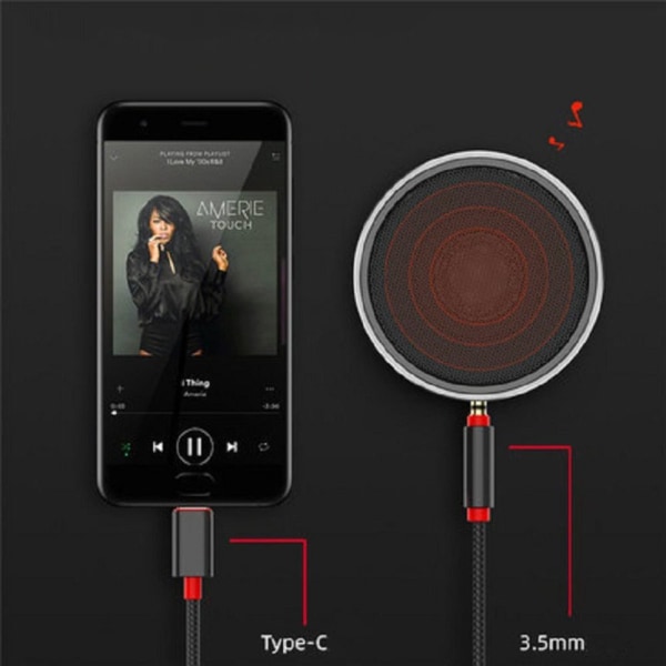 Typ-C till 3,5 mm ljudkabel USB C till 3,5 mm hörlursadapter - on stock Blue