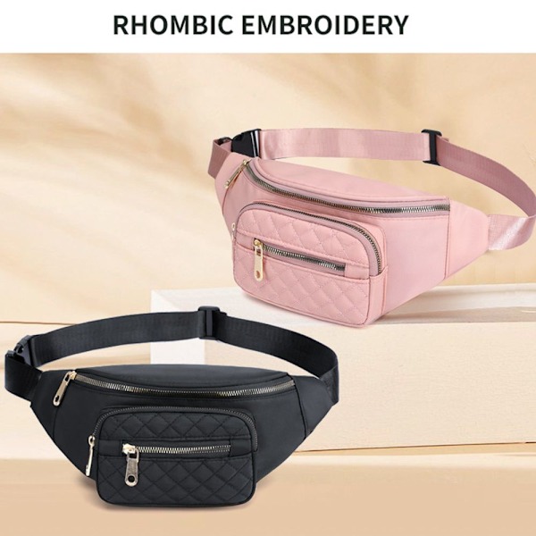 Bröstväska Midjeväska Axelremsväska ROSA - high quality pink