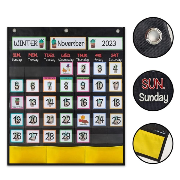 Classroom Calendar Set Calendar Pocket Chart - on stock 2