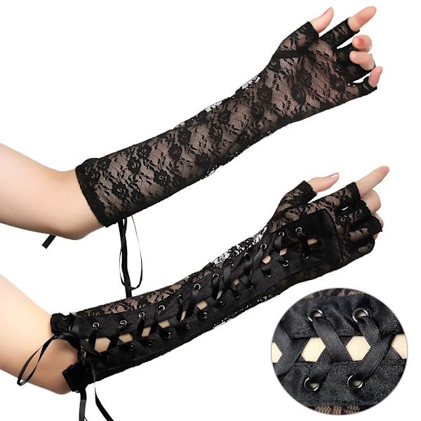1 par Halloween Retro långa handskar för kvinnor Steampunk - on stock