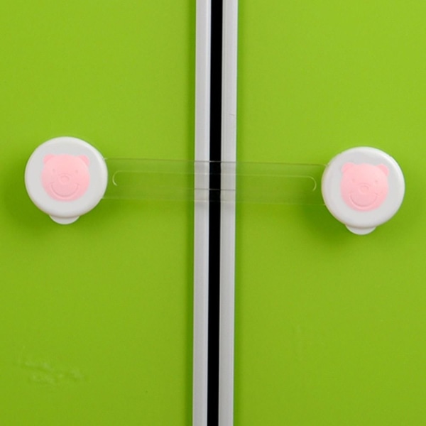 5 kpl Vauvan turvakaappilukko PINK SILING FACE SMILING FACE - spot ale Pink Smiling Face-Smiling Face
