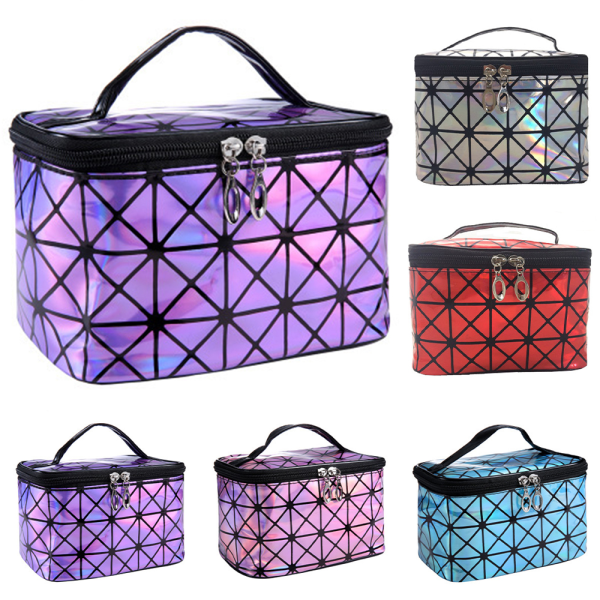 Kvinnor multifunktionella resor Make Up Bag Organizer Pouch Case - stock Silver