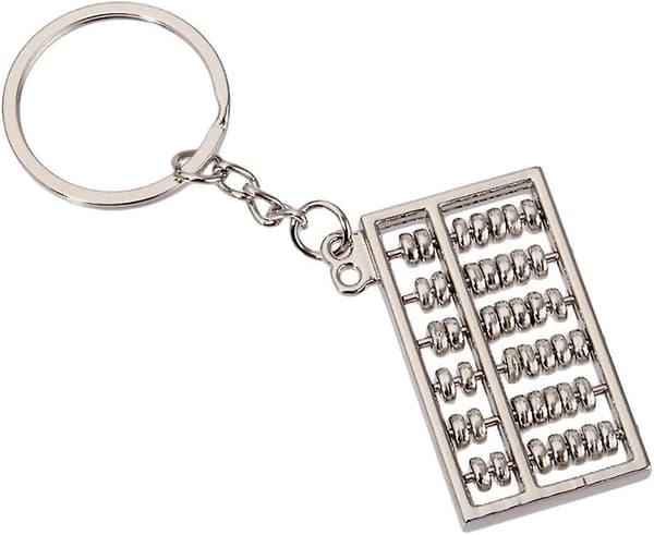 2kpl Alloy Mini Abacus Pendant Ornament Key Ring Abacus Ornament Key Ring (d-4) - varastossa