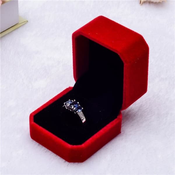 Örhängen Ring Box Smycken Case VIN RÖTT - stock wine red