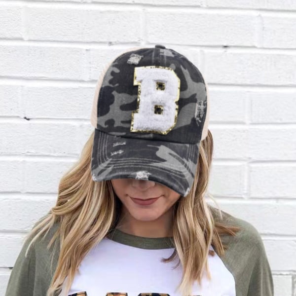 Outdoor Camouflage Baseball Caps Alphabet Cap letter Hat - spot-myynti