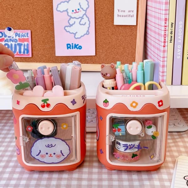 e Creative Fashion Office Storage Box Desktop Multi-function Pe - spot sales With Sticker