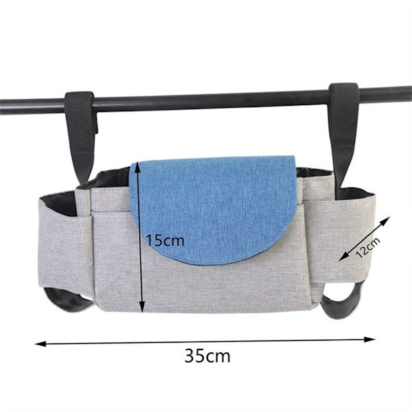 Baby Barnvagn Organizer GRÅ - on stock grey