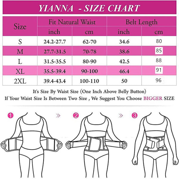 Women Waist Trainer Belt Hengittävä sisäänvedettävä vyö - varastossa XL