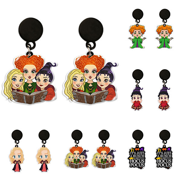 Hocus Pocus Witches Fabulous Drop Dingle Korvakorut Halloween - spot-ale G
