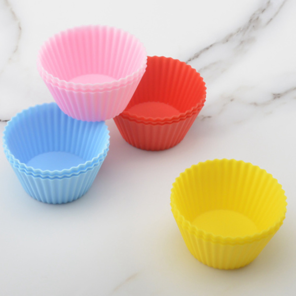 12-pack Silikon Cupcakes Liners Bakformar för Cupcake - stock