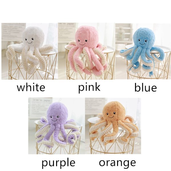 Ocean Octopus Plyschleksak VIT 40CM - spot försäljning white 40cm-40cm