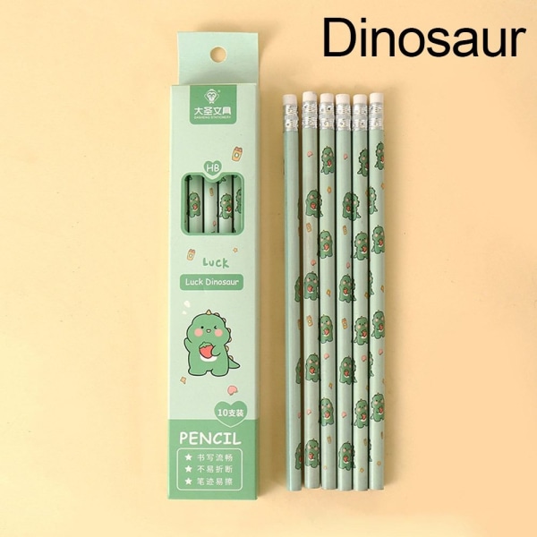 10 HB Pencils DINOSAUR - varastossa Dinosaur