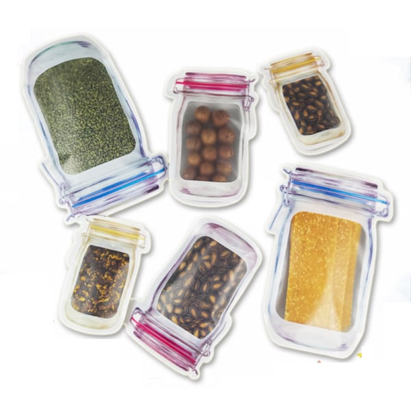 5st Silikon Återanvändbar Förvaring Väska Vacuum Sealed Househol - on stock XL 5PCS