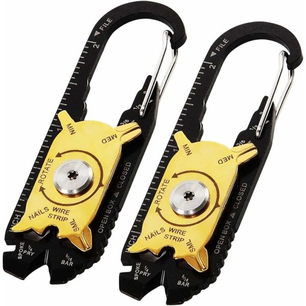 2 delar utomhus multifunktionskombinationsverktyg Utomhus handhållna prylar Bärbar EDC handhållen nyckelring - high quality
