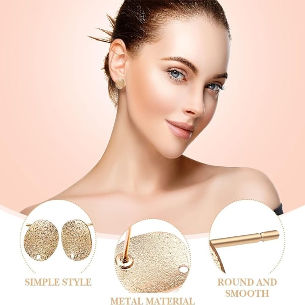 Alloy Stud Earrings Post Blank - varastossa