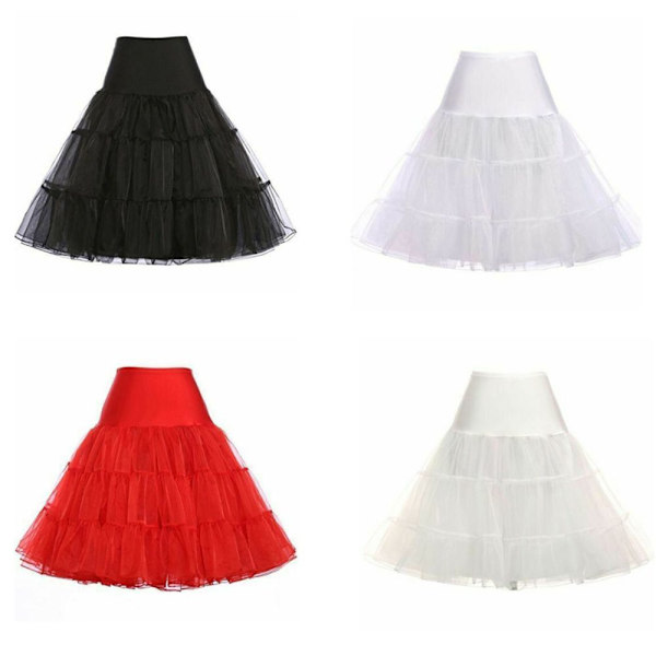 Tutu Kjol Kristall Gaze Underklänning Bröllopsklänningar VIT - high quality white