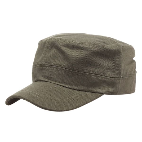 Män Militär Cap Flat Top Caps GREEN1 - on stock green1